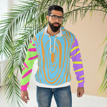 Load image into Gallery viewer, Stylish Color Block Hoodie Based on Original Print "Shoes"