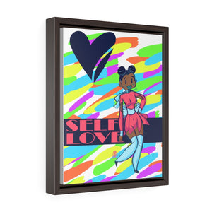 Self Love Vertical Framed Premium Gallery Wrap Canvas
