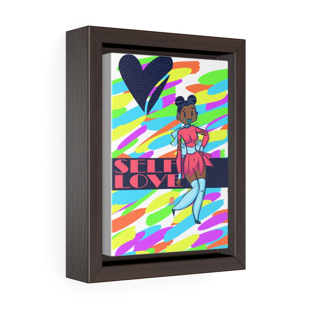 Self Love Vertical Framed Premium Gallery Wrap Canvas