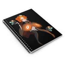 Load image into Gallery viewer, Orange Chain Chompette Spiral Notebook - Ruled Line
