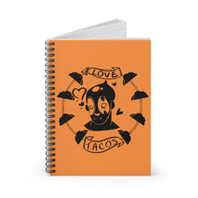 Load image into Gallery viewer, I Love Tacos Spiral Notebook - Ruled Line
